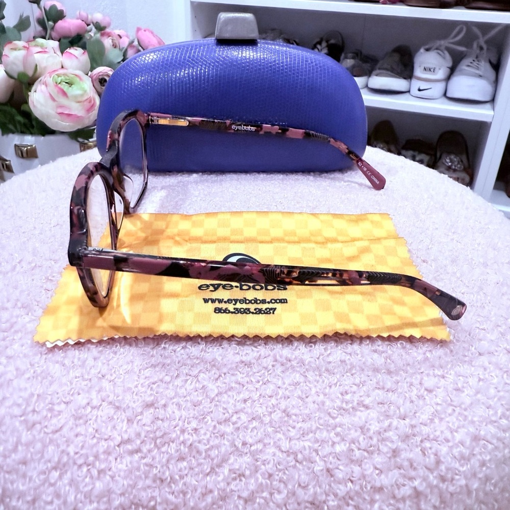 Tortoise Shell Readers with Blue Case EYEBOBS NWT - Picture 4 of 10